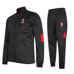 Dres Sportowy męski AC Milan. Czarne komplety dresowe męskie AC MILAN, bez wzorów, z dresówki, sportowe, bez ramiączek, bez kaptura. Za 442.05 zł.