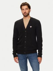 Guess Kardigan M4BR36 Z3HN2 Czarny Regular Fit. Czarne kardigany męskie Guess, m, z aplikacjami, z syntetyku, bez ramiączek. Za 209.99 zł.