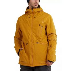 Męska płaska kurtka Fundango Decatur. Żółte kurtki narciarskie i snowboardowe męskie Fundango, m, bez wzorów, bez kaptura, narciarskie. Za 799.90 zł.