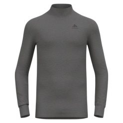 Koszulka termoaktywna z długim rękawem i półgolfem męska ODLO BL TOP turtle. Szare bielizna termoaktywna męska Odlo, m, bez wzorów, bez ramiączek. Za 299.99 zł.
