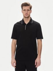 Armani Exchange Polo XM000739 AF10364 UC001 Czarny Regular Fit. Czarne koszulki polo męskie Armani Exchange, l, bez wzorów, z bawełny, bez kołnierzyka, bez ramiączek. Za 239.99 zł.