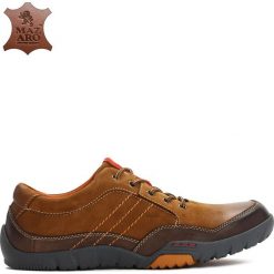 Camelowe Skórzane Półbuty Corel. Codzienne półbuty męskie Born2be. Za 139.99 zł.