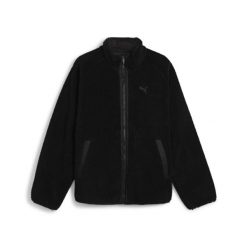 Męska dwustronna kurtka sherpa PUMA Black. Czarne kurtki męskie Puma, m, bez wzorów, z tkaniny, sportowe, bez ramiączek, bez kaptura. Za 363.99 zł.