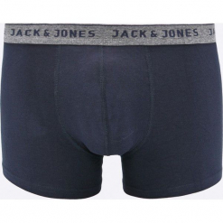 Jack & Jones - Bokserki (2-Pack). Szare bokserki męskie Jack & Jones, z bawełny. W wyprzedaży za 49.90 zł.