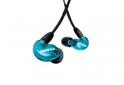 Shure SE215DYBL+UNI-EFS - Słuchawki douszne AONIC215 z pojedynczym przetwornikiem i kablem 3.5mm (niebieskie). Niebieskie słuchawki douszne Shure. Za 487.99 zł.