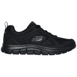 Buty męskie SKECHERS Track Scrolic. Niebieskie buty treningowe męskie Skechers, bez wzorów, bez zapięcia. Za 219.99 zł.