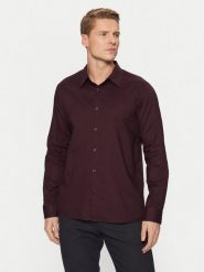 Only & Sons Koszula Pete 22033255 Bordowy Regular Fit. Czerwone koszule męskie Only & Sons, l, bez wzorów, z bawełny, bez kołnierzyka, bez ramiączek. Za 79.99 zł.