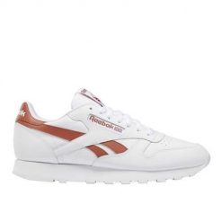 Buty męskie Reebok CL Lthr. Białe buty treningowe męskie Reebok, bez wzorów, z gumy, bez zapięcia. Za 394.00 zł.