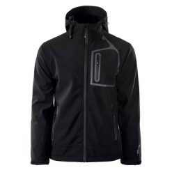 Kurtka męska Softshell Hi-Tec Prince II - czarna, Rozmiar XL. Czarne kurtki softshell męskie Hi-tec, m, bez wzorów, z materiału, bez kaptura. Za 199.99 zł.