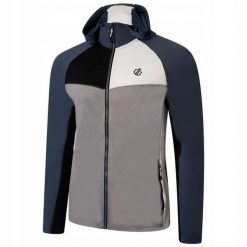 Bluza turystyczna z suwakiem i kapturem męska Contend. Szare bluzy z polaru męskie Dare 2B, m, bez wzorów, z elastanu, bez ramiączek. W wyprzedaży za 287.55 zł.