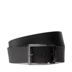 Pasek Męski BOSS. Czarne paski męskie Boss, bez wzorów. Za 189.99 zł.