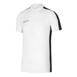 Męska Koszulka Polo Academy DriFIT. Białe koszulki polo męskie Nike, m, bez wzorów, sportowe, bez kołnierzyka, bez ramiączek. Za 211.99 zł.