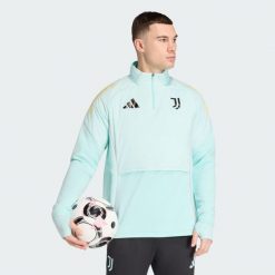 Bluza Juventus Tiro 25 Competition Winterized. Niebieskie bluzy nierozpinane męskie ADIDAS, s, bez wzorów, z dresówki, sportowe, bez ramiączek, bez kaptura. Za 369.00 zł.