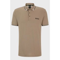Koszulka Polo Boss Paddy Pro Light/Pastel Green regular fit beżowa. Brązowe koszulki polo męskie Boss, m, bez wzorów, sportowe, bez kołnierzyka, bez ramiączek. Za 279.00 zł.