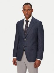 BOSS Marynarka Hutson 50561859 Granatowy Regular Fit. Niebieskie marynarki męskie Boss, m, bez wzorów, z syntetyku. Za 1,699.00 zł.