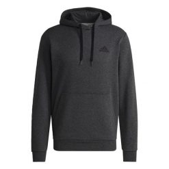 Bluza z kapturem Essentials Fleece. Czarne bluzy z kapturem męskie ADIDAS, bez wzorów, z kapturem. W wyprzedaży za 183.20 zł.