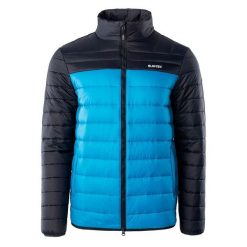 Kurtka Ocieplana Męska Montano. Niebieskie kurtki męskie Hi-tec, m, bez wzorów, z puchu, sportowe, bez ramiączek, bez kaptura. Za 265.99 zł.