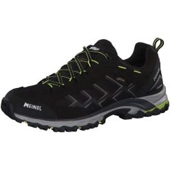 Buty turystyczne męskie Meindl Caribe z membraną Gore-Tex. Czarne buty trekkingowe męskie Meindl, bez wzorów, z gore-texu, sportowe, bez obcasa, bez zapięcia. Za 849.00 zł.