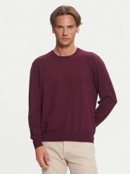 United Colors Of Benetton Sweter 10CVU1N60 Fioletowy Regular Fit. Fioletowe kardigany męskie United Colors Of Benetton, m, bez wzorów, z bawełny, bez ramiączek. Za 169.99 zł.