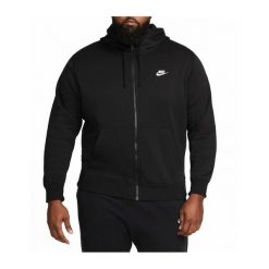 Bluza na co dzień męska NIKE SPORTSWEAR CLUB na zamek z kapturem. Czarne bluzy z kapturem męskie Nike, m, bez wzorów, z kapturem. Za 189.00 zł.