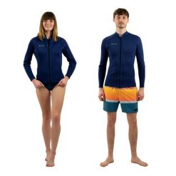 Kurtka dla obu płci - neopren 2-2mm. Czarne kurtki męskie HANA OUTDOORS, xs, bez wzorów, z neoprenu, bez ramiączek, bez kaptura. Za 319.99 zł.