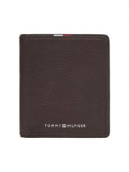 Tommy Hilfiger Portfel Th Corp Trifold AM0AM13742 Brązowy. Brązowe portfele męskie Tommy Hilfiger, bez wzorów, ze skóry. Za 249.99 zł.