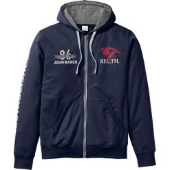 Bluza rozpinana ze specjalnym krojem na wys. brzucha Regular Fit bonprix ciemnoniebieski. Bluzy rozpinane męskie marki bonprix. Za 109.99 zł.
