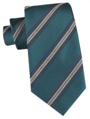 Klasyczny Krawat Klubowy - Alties - Zieleń w Prążek. Zielone krawaty i muchy męskie Alties, bez wzorów, z tkaniny, eleganckie. Za 49.00 zł.