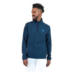 Bluza męska Rossignol Strawpile Fleece Hz. Niebieskie bluzy nierozpinane męskie Rossignol, l, bez wzorów, sportowe, bez ramiączek, bez kaptura. Za 269.99 zł.