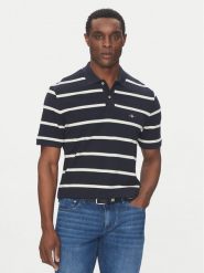 Gant Polo 2014022 Granatowy Regular Fit. Niebieskie koszulki polo męskie Gant, l, bez wzorów, z bawełny, bez kołnierzyka, bez ramiączek. Za 249.99 zł.