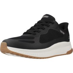 Buty SKECHERS SLIP-INS BOBS SQUAD 4 Czarny. Czarne buty trekkingowe męskie Skechers, bez wzorów, z kauczuku, bez zapięcia, trekkingowe, skechers sport. Za 364.99 zł.