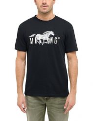 Męski T-Shirt Mustang Style Austin Black 1016279 4142. Czarne t-shirty męskie Mustang, m, bez wzorów, bez kołnierzyka, bez ramiączek. Za 69.99 zł.