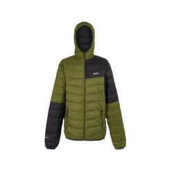 Kurtka z kapturem Regatta Hillpack III. Czarne kurtki męskie Regatta, bez wzorów, z puchu, sportowe, bez ramiączek, z kapturem. W wyprzedaży za 277.50 zł.