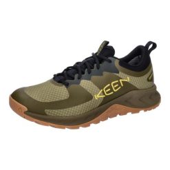 Buty trekkingowe Keen Versacore WP. Zielone buty trekkingowe męskie Keen, bez wzorów, sportowe, bez obcasa, bez zapięcia. W wyprzedaży za 439.00 zł.