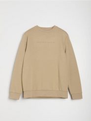 Bluza crewneck z napisem - Inny. Bluzy nierozpinane męskie Sinsay, l, bez wzorów, bez ramiączek, bez kaptura. Za 39.99 zł.