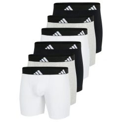 Bokserki Active Flex Cotton 6 pak. Szare bokserki męskie ADIDAS, m, bez wzorów, z bawełny. Za 338.00 zł.