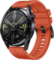Huawei HUAWEI PASEK SILIKONOWY OPASKA BRANSOLETA DO ZEGARKA SMARTWATCH HUAWEI WATCH GT 3 42MM POMARAŃCZOWY standard. Brązowe zegarki smartwatch Huawei. Za 19.58 zł.