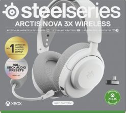 Steelseries Arctis Nova 3X Zestaw słuchawkowy Bezprzewodowy Opaska na głowę Muzyka/dzień powszedni Bluetooth Biały. Białe słuchawki bluetooth STEELSERIES. Za 436.69 zł.