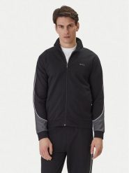 BOSS Bluza 50554793 Czarny Regular Fit. Czarne bluzy rozpinane męskie Boss, m, bez wzorów, z syntetyku, bez ramiączek, bez kaptura. Za 549.99 zł.