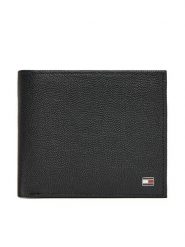 Tommy Hilfiger Portfel Th Flag Cc Flap And Coin AM0AM13520 Czarny. Czarne portfele męskie Tommy Hilfiger, bez wzorów, ze skóry. Za 309.99 zł.