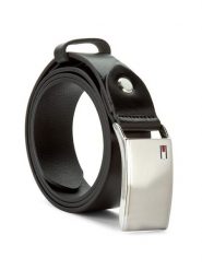 Tommy Hilfiger Pasek Męski Th Plaque Belt 3.5 Adj AM0AM01995 Czarny. Czarne paski męskie Tommy Hilfiger, bez wzorów, ze skóry. Za 149.99 zł.