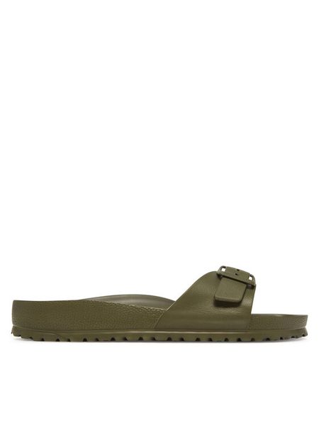 Birkenstock Klapki Madrid EVA 1019025 Khaki. Brązowe klapki i japonki męskie Birkenstock, bez wzorów, z tworzywa sztucznego. Za 129.99 zł.