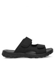 Lanetti Klapki MSS20464-01 Czarny. Czarne klapki i japonki męskie Lanetti, bez wzorów, ze skóry. Za 59.99 zł.