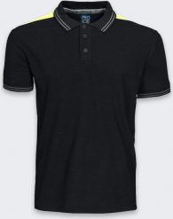 Projob Koszulka Polo Projob 2018 Pique BlackYellow. Koszulki polo męskie Projob, m, bez wzorów, bez kołnierzyka, bez ramiączek. Za 135.99 zł.