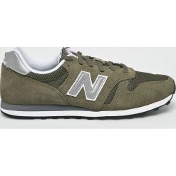 New Balance - Buty. Zielone buty sportowe na co dzień męskie New Balance, bez wzorów, z gumy, sportowe, bez ramiączek, bez kaptura. W wyprzedaży za 229.90 zł.