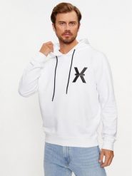 Richmond X Bluza UMA23176FE Biały Relaxed Fit. Białe bluzy nierozpinane męskie Richmond X, m, bez wzorów, z bawełny, bez ramiączek, bez kaptura. Za 709.99 zł.