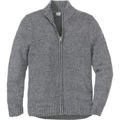 Sweter rozpinany z bawełny z recyclingu Regular Fit bonprix czarno-biały melanż. Kardigany męskie marki bonprix. Za 109.99 zł.