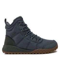 Trekkingi Columbia. Szare buty trekkingowe męskie Columbia, bez wzorów, sportowe, bez obcasa, bez zapięcia. Za 349.99 zł.