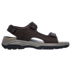 Sandały męskie Skechers Tresmen Garo. Brązowe sandały męskie Skechers, bez zapięcia. Za 390.00 zł.