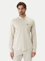 BOSS Koszula ST Motion 50555946 Beżowy Regular Fit. Brązowe koszule męskie Boss, m, bez wzorów, z bawełny, bez kołnierzyka, bez ramiączek. Za 599.99 zł.